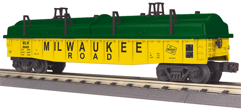 MTH RailKing O 30-72237 Gondola with Cover, Milwaukee Road