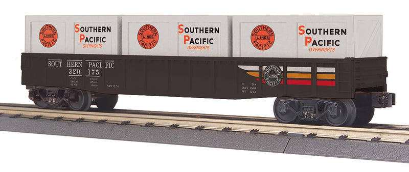 MTH RailKing O 30-72253 Gondola with Crates, Southern Pacific