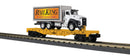 PREORDER MTH RailKing O 30-76965 Flat Car with RailKing Logo Box Truck, MTH