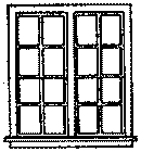 Grandt Line HO 5222 Windows, Double, 16-Pane, Scale 59 x 64" 150 x 163cm (4)