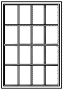 Grandt Line HO 5277 Masonry Windows (8), 8-Over-8, Scale 48 x 68" 122 x 173cm