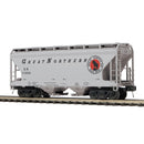 PREORDER Atlas 3002094 2-Bay Centerflow Covered Hopper - 2-Rail - Premier -- Great Northern (gray, black, red), O