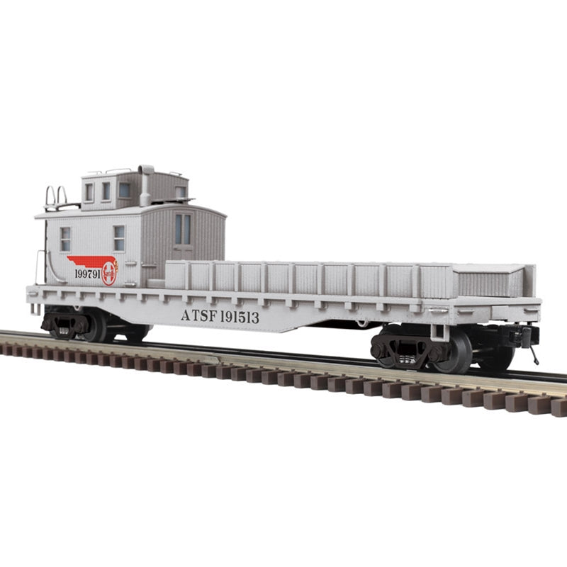 Atlas 3002247 2RL ATLAS PREMIER O CRANE TENDER SANTA FE 191513 (SILVER/RED), O Scale