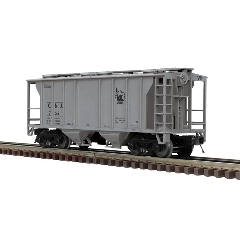 PREORDER Atlas 3001343 PS-2 3-Bay Covered Hopper - 3-Rail - Ready to Run - Premier -- Central Railroad of New Jersey (gray, black), O