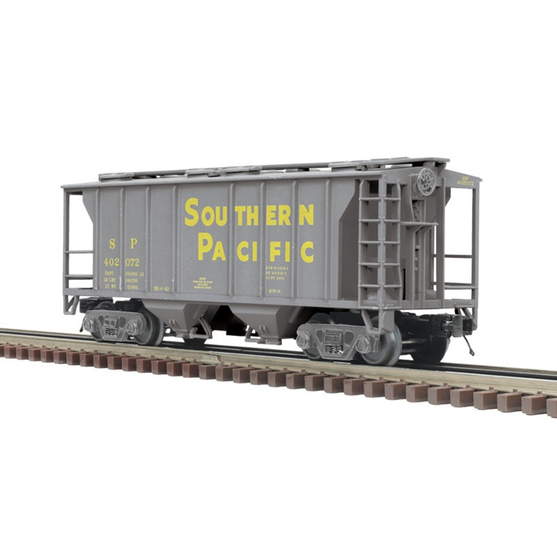 PREORDER Atlas 3002344 PS-2 3-Bay Covered Hopper - 2-Rail - Ready to Run - Premier -- Southern Pacific (gray, yellow), O