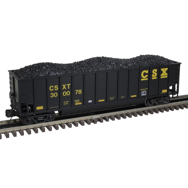 PREORDER Atlas 3001382 Coalporter Coal Gondola - 3-Rail - Ready to Run - Premier -- CSX (Rebuild, black, yellow), O