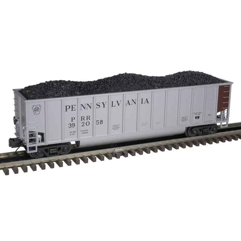 PREORDER Atlas 3001385 Coalporter Coal Gondola - 3-Rail - Ready to Run - Premier -- Pennsylvania Railroad (Fantasy Scheme, silver, brown), O