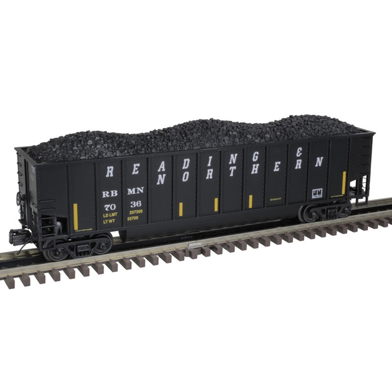 PREORDER Atlas 3001386 Coalporter Coal Gondola - 3-Rail - Ready to Run - Premier -- Reading & Northern (black, yellow), O