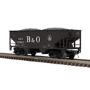 PREORDER Atlas 3001391 Offset-Side 2-Bay Hopper - 3-Rail - Ready to Run - Premier -- Baltimore & Ohio (black, Large B&O), O