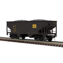 PREORDER Atlas 3001392 Offset-Side 2-Bay Hopper - 3-Rail - Ready to Run - Premier -- Maine Central (black, Harvest gold), O