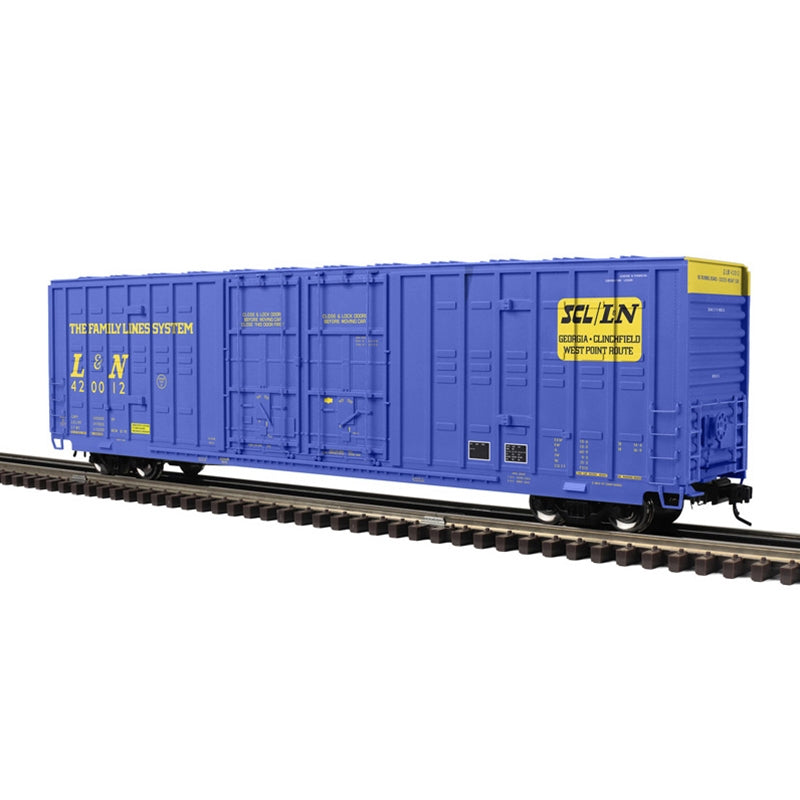 PREORDER Atlas 3002449 Berwick 60' Hy-Cube Boxcar - 2-Rail - Ready to Run - Master(R) -- Louisville & Nashville (blue, yellow, Family Lines Logo), O