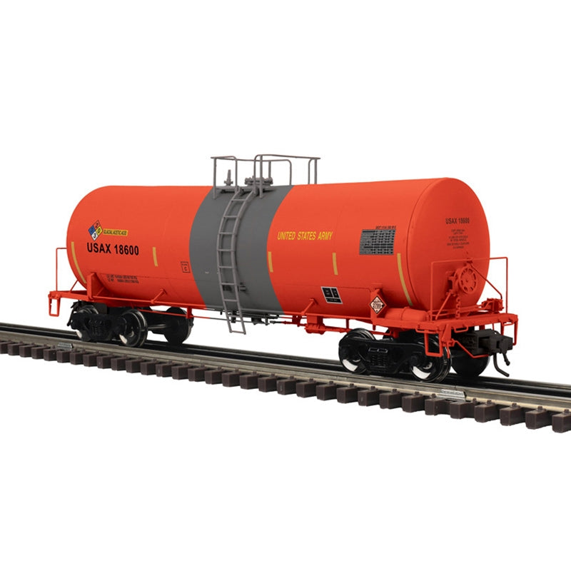 PREORDER Atlas 3001456 17,600-Gallon Corn Syrup Tank Car - 3-Rail - Ready to Run - Master(R) -- US Army (red, gray, yellow conspicuity marks), O