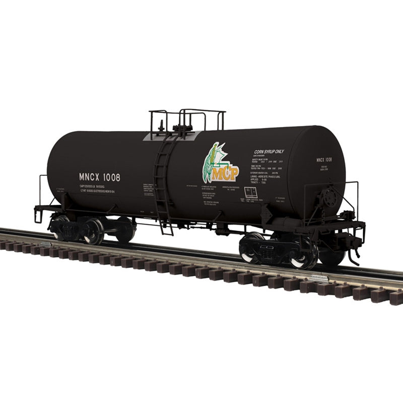 PREORDER Atlas 3002459 17,600-Gallon Corn Syrup Tank Car - 2-Rail - Ready to Run - Master(R) -- Minnesota Corn Processors (black, green, yellow), O