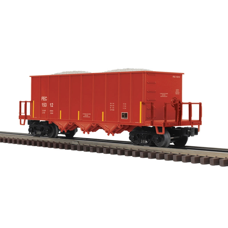 PREORDER Atlas 3001462 Ortner/Trinityrail Rapid Discharge Hopper - 3-Rail - Ready to Run - Premier -- Florida East Coast (red, yellow conspicuity marks), O