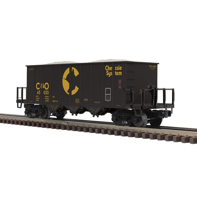 PREORDER Atlas 3002464 Ortner/Trinityrail Rapid Discharge Hopper - 3-Rail - Ready to Run - Premier -- Chessie System C&O (black, yellow, Large Logo), O