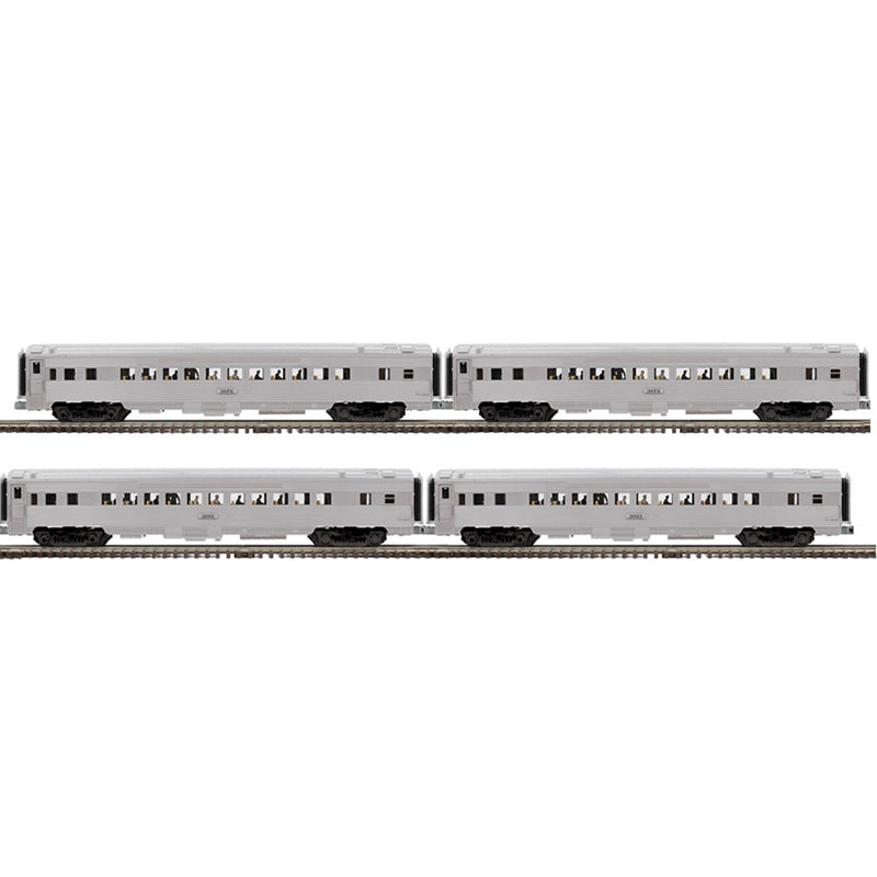 PREORDER Atlas 3001480 70' Coach 4-Pack - 3-Rail - Premier -- NJ Transit
