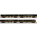 PREORDER Atlas 3001485 70' Baggage, 2 Coaches, Observation Set - 3-Rail - Premier -- Kansas City Southern