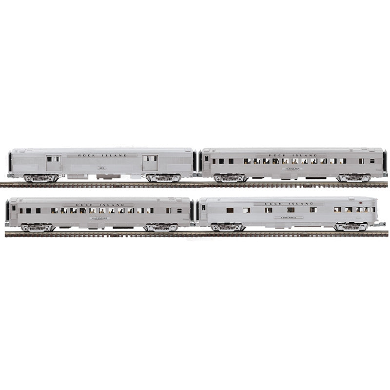 PREORDER Atlas 3001487 70' Baggage, 2 Coaches, Observation Set - 3-Rail - Premier -- Rock Island