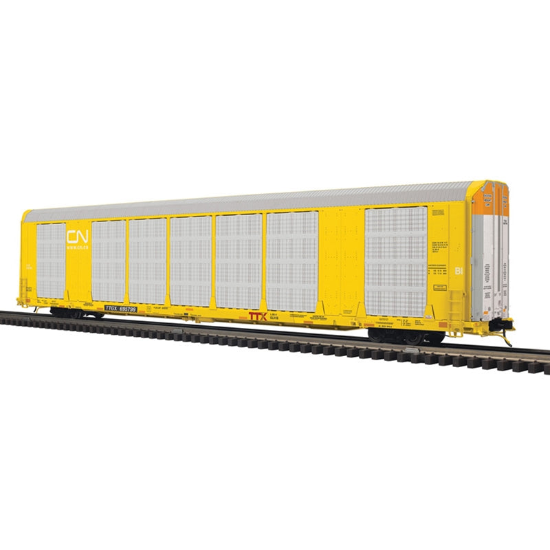 PREORDER Atlas 3001496 Gunderson Multi-Max(TM) Auto Rack - 3-Rail - Ready to Run - Master(R) -- Canadian National GTW (yellow, silver, black, red), O