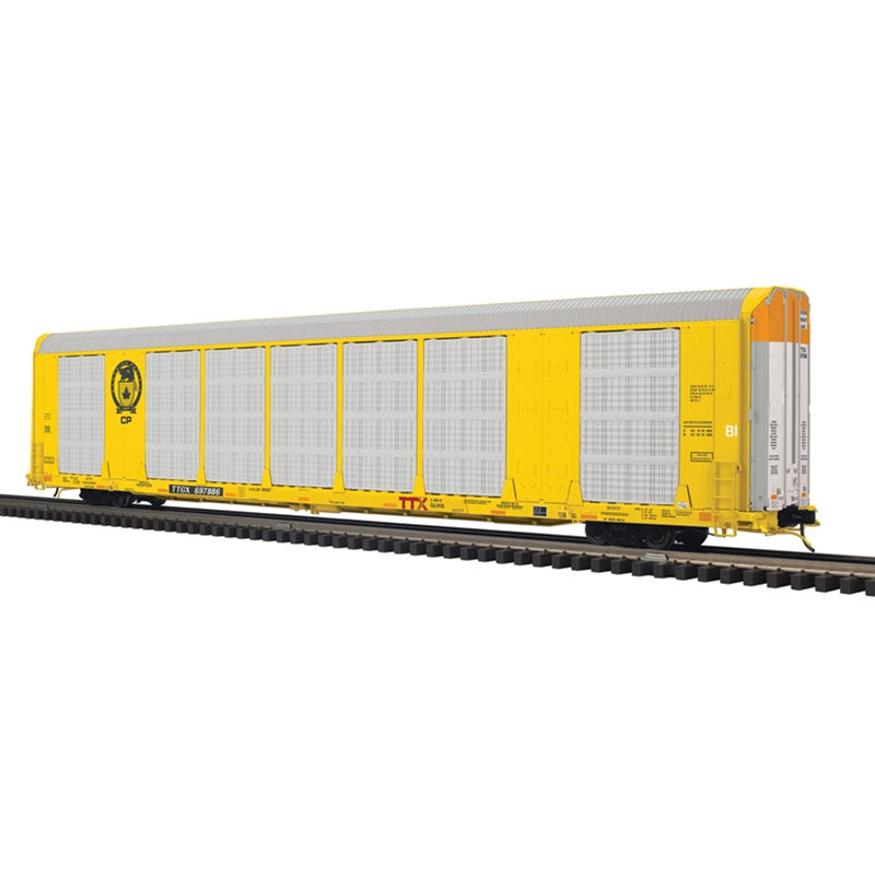 PREORDER Atlas 3001497 Gunderson Multi-Max(TM) Auto Rack - 3-Rail - Ready to Run - Master(R) -- Canadian Pacific (yellow, silver, black, red, Beaver Logo), O