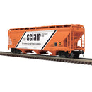 PREORDER Atlas 3001627 ACF(R) 3-Bay Centerflow Covered Hopper - 3-Rail - Premier -- Sclair (orange, white, black), O