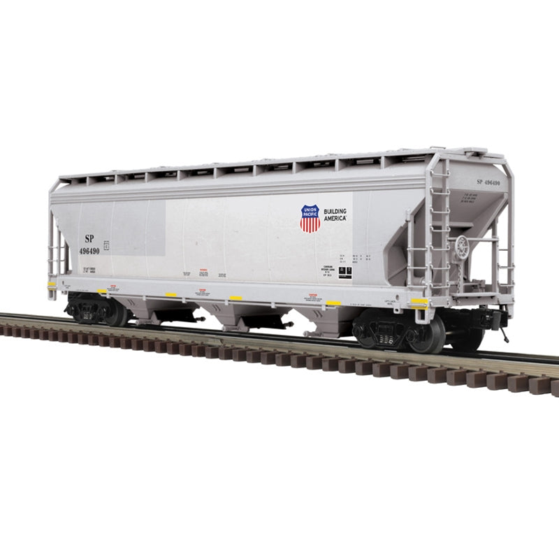 PREORDER Atlas 3002628 ACF(R) 3-Bay Centerflow Covered Hopper - 2-Rail - Premier -- Union Pacific SP (Patch, gray, small UP Shield), O
