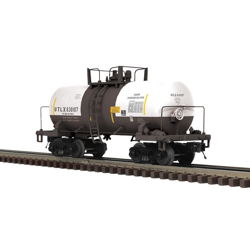 PREORDER Atlas 3001633 8,000-Gallon Tank Car - 3-Rail - Ready to Run - Premier -- Union Tank Car UTLX (black, white, yellow conspicuity marks), O