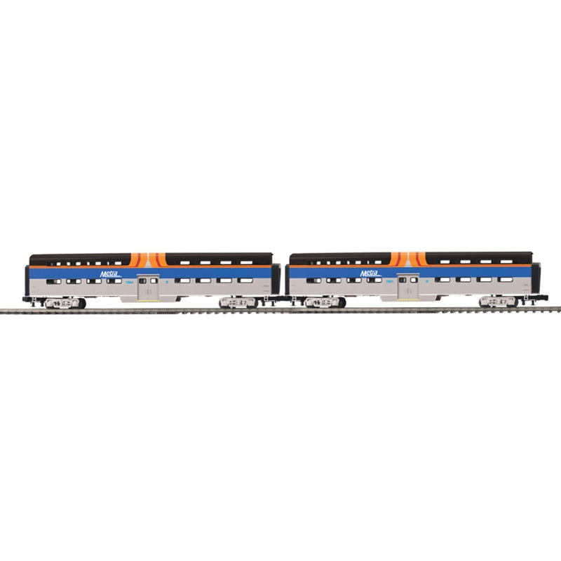 PREORDER Atlas 3001667 70Õ Smooth-Side Bi-Level Gallery Car 4-Pack3-Rail -  Ready to Run - Premier -- Metra