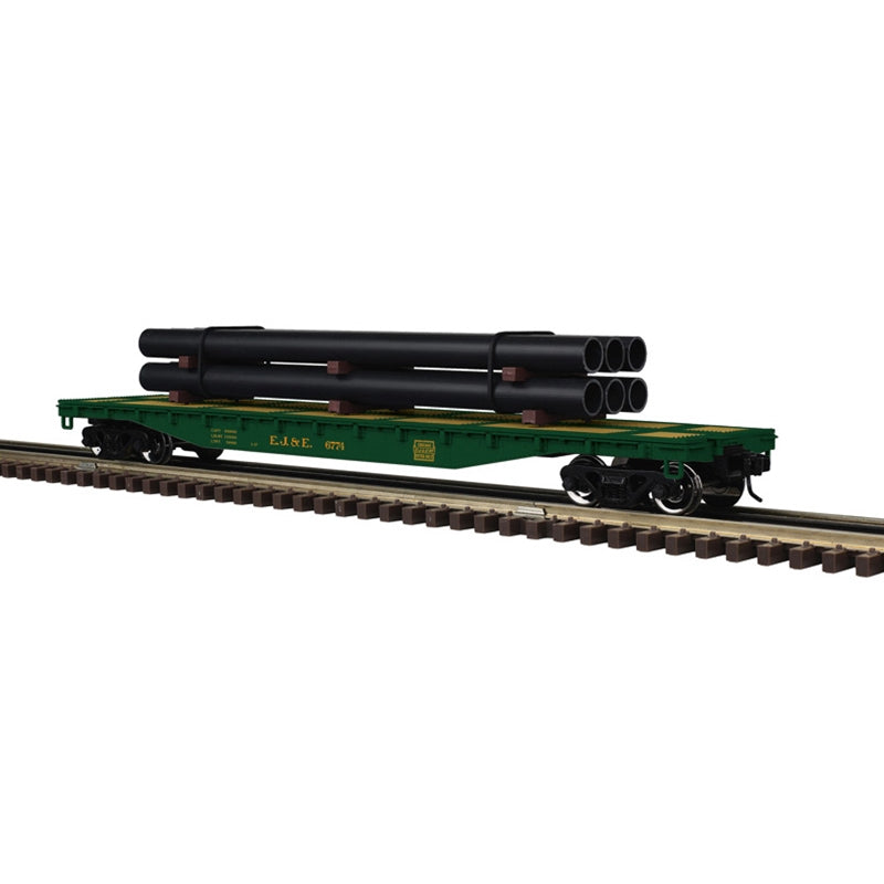 PREORDER Atlas O 3002884 52' 6"Flat Car with Load 2-Rail, Elgin Joliet & Eastern 77.95