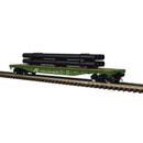 PREORDER Atlas O 3002887 52' 6"Flat Car with Load 2-Rail, US Armed Forces 77.95