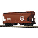 PREORDER Atlas O 3001888 2-Bay Centerflow Covered Hopper, 3-Rail, Premier, Burlington Northern Santa Fe