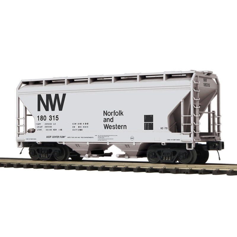 PREORDER Atlas O 3002890 2-Bay Centerflow Covered Hopper, 2-Rail, Premier, Norfolk & Western