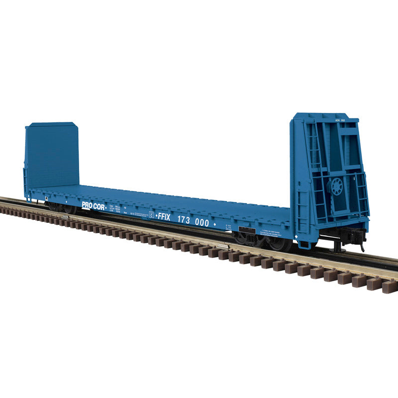 PREORDER Atlas Trainman O 3002927 2-Rail 62' Bulkhead Flatcar, Procor FFIX