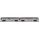 PREORDER Atlas Premier O 3001944 3-Rail 70' Streamlined Coach/Diner Car Set, Atlantic Coast Line