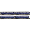 PREORDER Atlas Premier O 3001946 3-Rail 70' Streamlined Diner/2 Coaches/Observation Car Set, Baltimore & Ohio Cumberland/Youngstown/Pittsburgh/Washington (4-Pack)