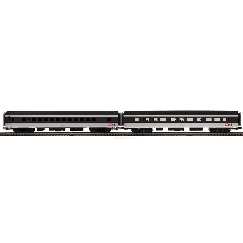 PREORDER Atlas Premier O 3001950 3-Rail 70' Streamlined Coach/Diner Car Set, Canadian National