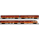 PREORDER Atlas Premier O 3001955 3-Rail 70' Streamlined Baggage/2 Coaches/Skytop Observation Car Set, Milwaukee Road