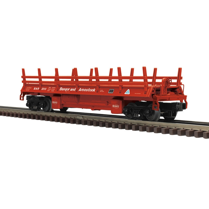 PREORDER Atlas Premier O 3001969 3 Rail Log Dump Car, Bangor & Aroostook