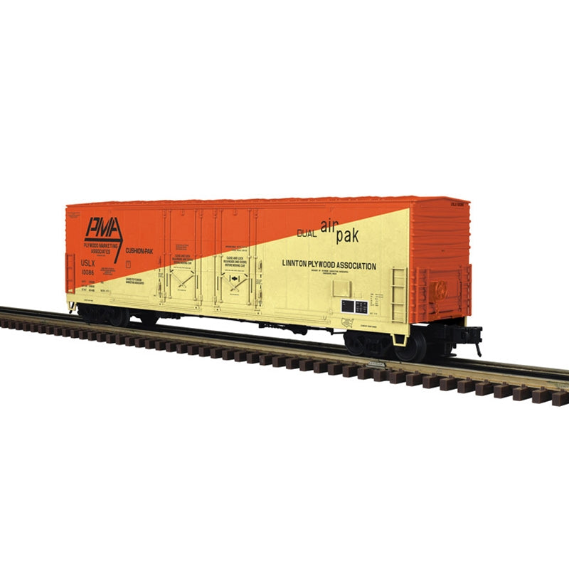 PREORDER Atlas Master Line O 3001990 3 Rail 53' Evans Double Plug Door Box Car, Plywood Marketing Associates USLX