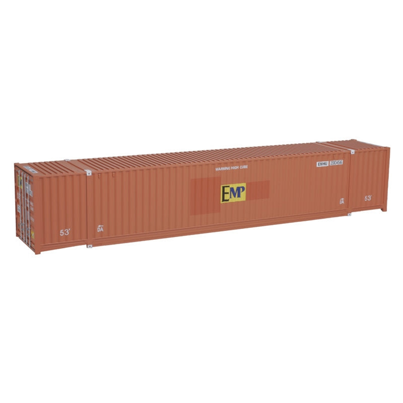 PREORDER Atlas 3002039 Jindo 53' Container - Assembled -- EMP (Ex-HUB Group, orange, yellow), O