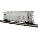 PREORDER Atlas 3002445 6-Bay Cylindrical Hopper - 2-Rail - Ready to Run - Master -- Norfolk & Western (1970s, gray, black, NW Logo), O