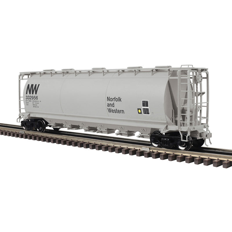 PREORDER Atlas 3002445 6-Bay Cylindrical Hopper - 2-Rail - Ready to Run - Master -- Norfolk & Western (1970s, gray, black, NW Logo), O