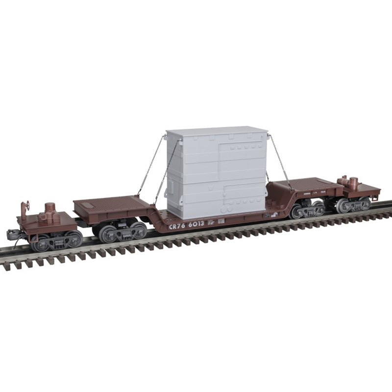 PREORDER Atlas 3004050 75' Depressed-Center Flatcar w/Transformer - 2-Rail - Ready to Run - Premier -- Conrail (Boxcar Red), O