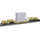 PREORDER Atlas 3004051 75' Depressed-Center Flatcar w/Transformer - 2-Rail - Ready to Run - Premier -- TTX QTTX (yellow, black, red), O