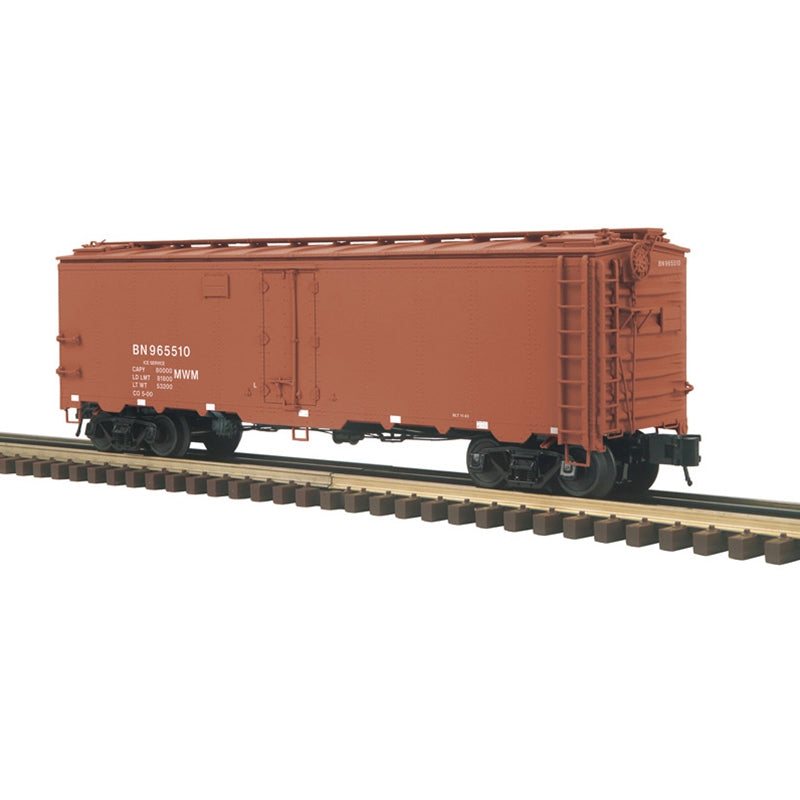 PREORDER Atlas 3003919 40' Steel Reefer - 3-Rail - Ready to Run - Master -- Burlington Northern (MOW, Boxcar Red), O