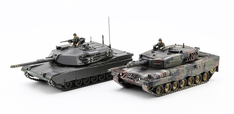 Hasegawa Models 30069  M-1 Abrams & Leopard 2 “NATO Main Battle Tank Combo” 1:72 SCALE MODEL KIT