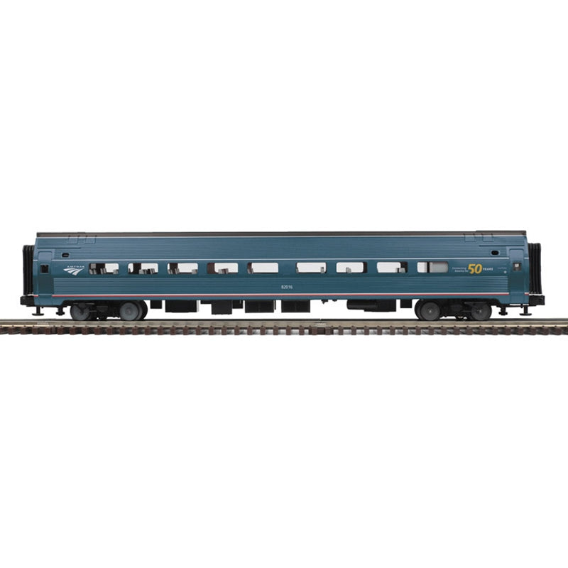 PREORDER Atlas 3007089 Amfleet(R) Coach - 3-Rail - Ready to Run - Premier -- Amtrak (Fantasy Scheme, 50th Anniversary, Phase VI, blue, red), O