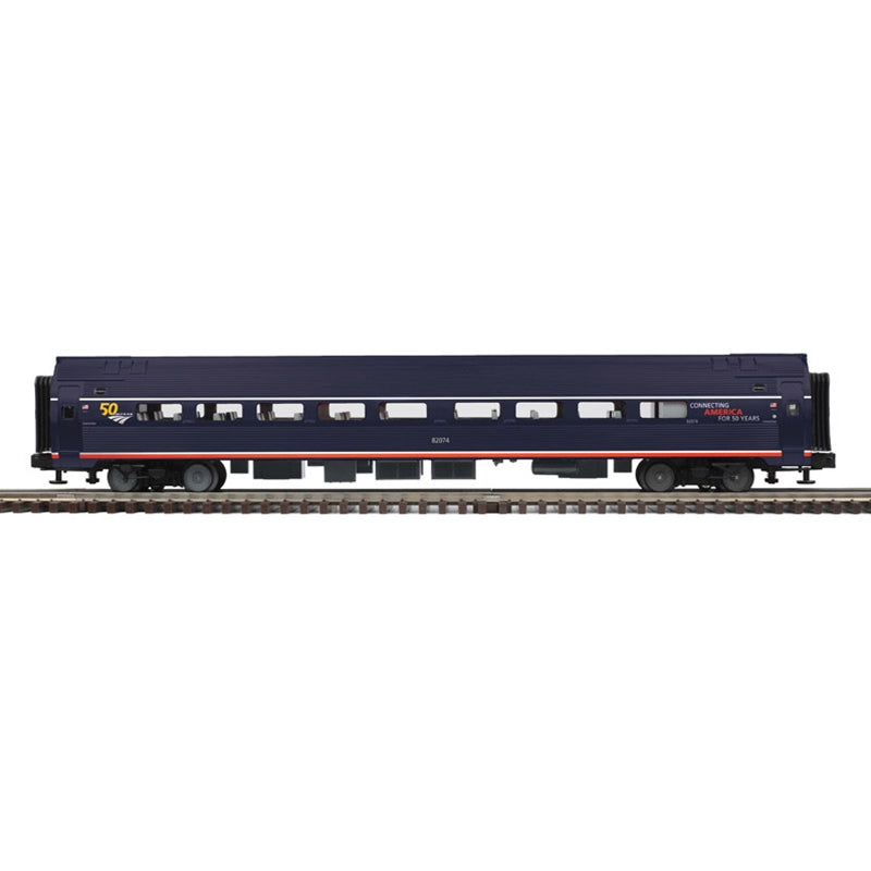 PREORDER Atlas 3009043 Amfleet(R) 3 Coaches & Cafe - 2-Rail - Ready to Run - Premier -- Amtrak (Fantasy Scheme, 50th Anniversary, Midnight Blue), O