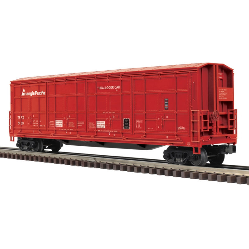 PREORDER Atlas 3009981 Thrall 55' All-Door Boxcar - 3-Rail - Ready to Run - Premier(R) -- Triangle Pacific (red, white), O