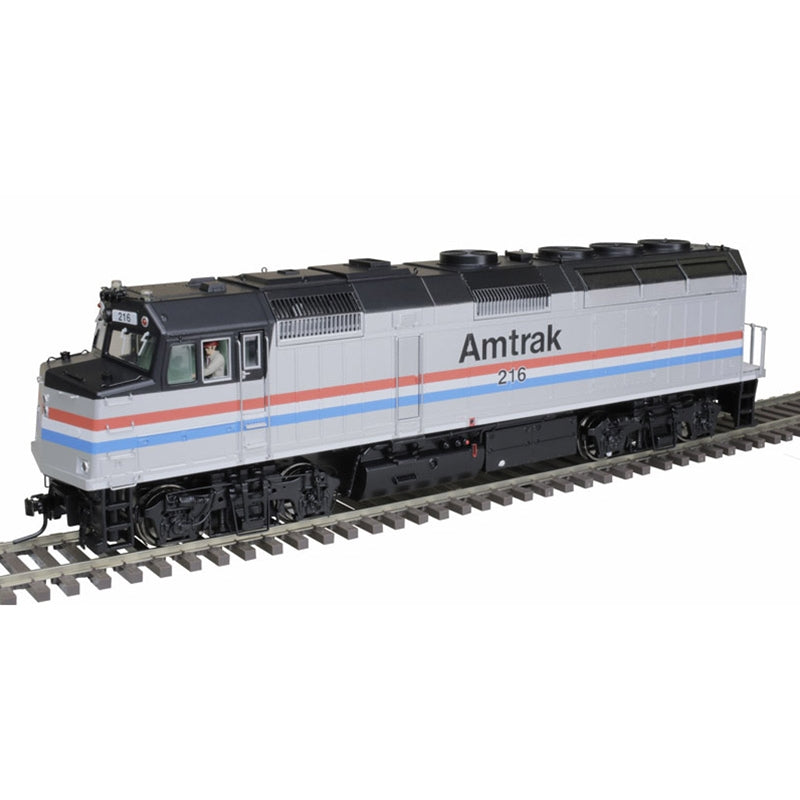 Atlas 30138030 3RL O ATLAS PREMIER F40PH LOCOMOTIVE AMTRAK PHASE III 216 (SILVER/BLACK/RED/WHITE/BLUE), O Scale